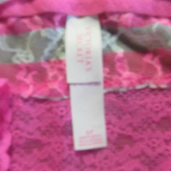 Victorias Secret Pink And Grey Lacey Bralette sz M - Picture 3 of 4